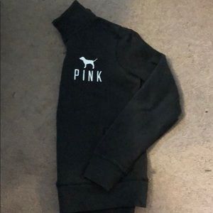 black quarter zip sweatshirt victoria’s secret